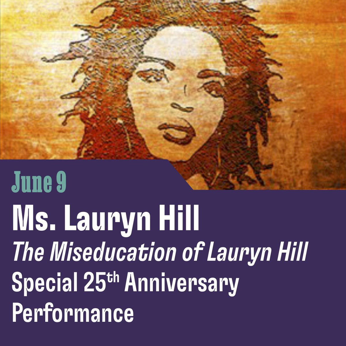 I’ll be celebrating the 25th Anniversary of “The Miseducation of Lauryn Hill” at @Wolf_Trap on June 9th. Tickets available at wolftrap.org/f/060923