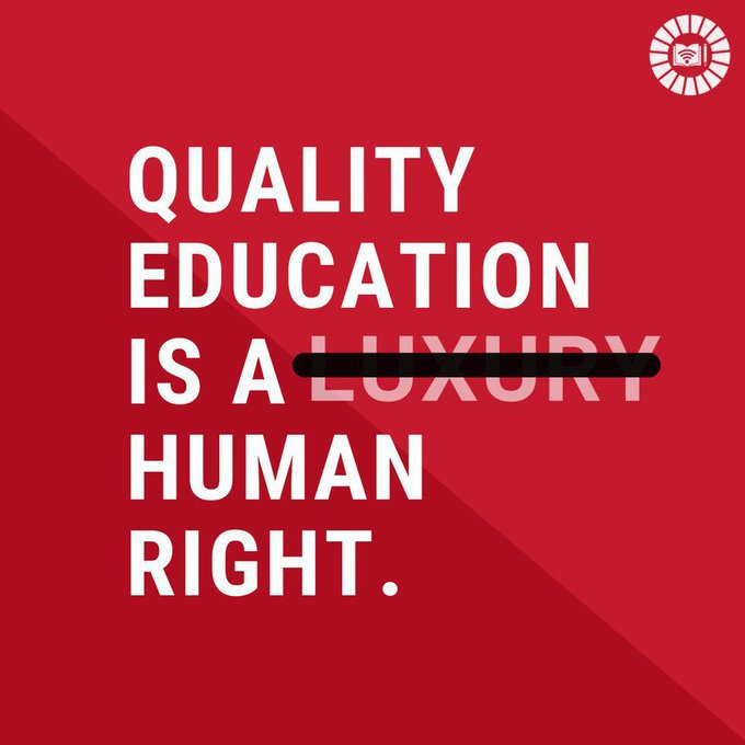 Education is a fundamental human right.

Any solution to the world’s problems starts with education, the greatest tool we have to fulfil and grow human potential.