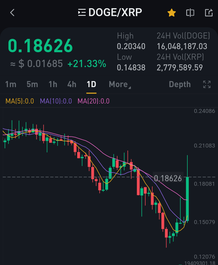 CKJCryptonews's tweet photo. I open my phone what do I see 🐾 #Dogecoin Breakout 
#Doge / #XRP Pair on fire 🔥
🐾🐾 🤯🐾🐾🐾🤯🐾🐾
+21% https://t.co/a7XqURLUbC