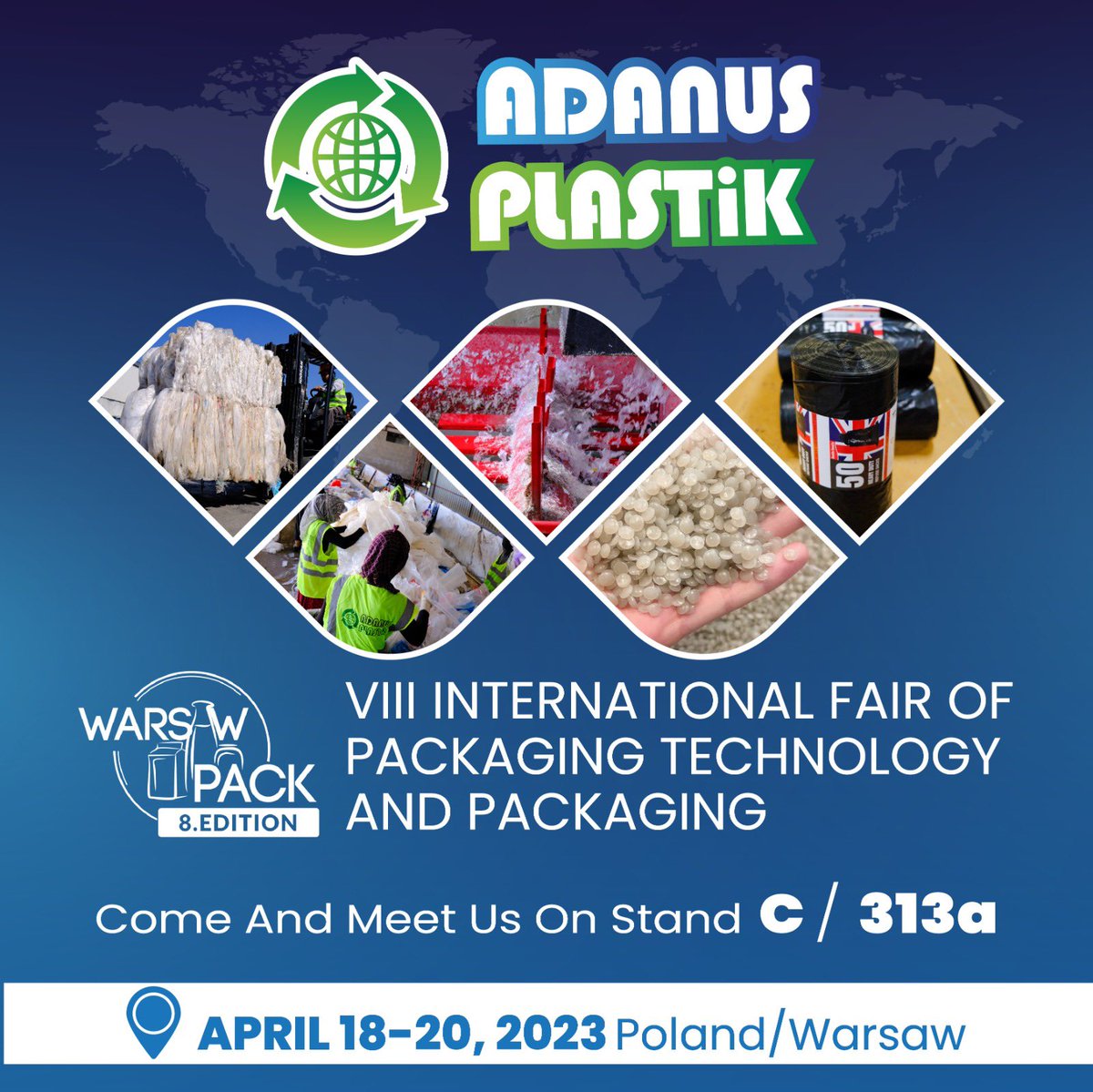 Polanya Varşova Ambalaj Fuarındayız. 
#TürkiyeninÜretenGücü
#TemizÇevre
#GüçlüTürkiye
<a href="/AdanusPlastik/">AdanusPlastik</a> <a href="/aysegulfatima/">Ayşegül Fatıma GÖK COŞKUN</a> <a href="/avkuat/">Muhammet Veysel GÖK</a>