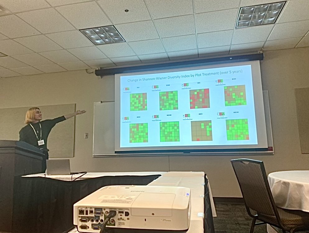 LVCEnvi's tweet image. This weekend Jake Beidler (ENVI ‘23) and Jess Koch (ENVI ‘23) travelled to the University of Delaware for the annual Mid-Atlantic ESA Meeting. Jake gave a great presentation on how deer, invasive plants, and light availability impact herbaceous plants. #LVCEnvi #LVCResearch