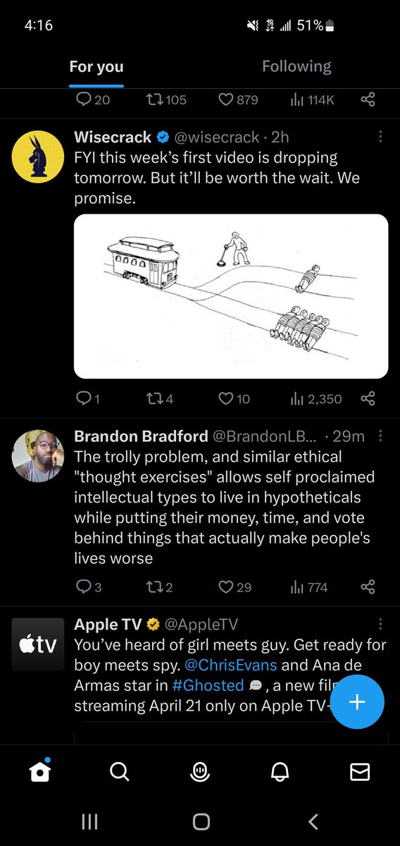 SlightlyOCV's tweet image. My TL finally did the thing! 

#TrolleyProblem