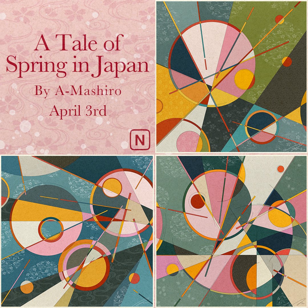 niftygateway's tweet photo. A deep dive into everything you need to know about today’s drop by @A_Mashiro_nft. The collection represents spring in Japan, depicting cherry blossom trees, flowers, and the surrounding landscape with A-Mashiro's unique abstract compositions and colors. https://t.co/CsES3NNekf