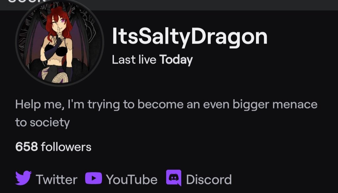 ItsSaltyDragon's tweet photo. HOLY SHIT YOU GUYS WE'RE SO CLOSE TO 700 LETS FUCKIN GOOOOOOOOOOOOOOOOOOO #VTuberUprising #vtuber #streamer #TwitchStreamers #twitch #goals https://t.co/AoWlmTH0IY