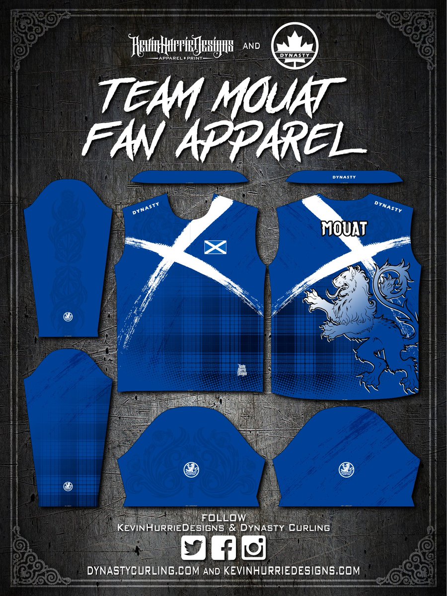 Fan Apparel I Designed For Team Mouat
.
#kevinhurriedesigns #dynastycurling #teamdynasty #teammouat #fanapparel #scotland #teamscotland #curling #curlingapparel #apparel #sports #sportsapparel #design #art #jersey #shirts #jackets #clothing #custom #madeincanada #canadianmade