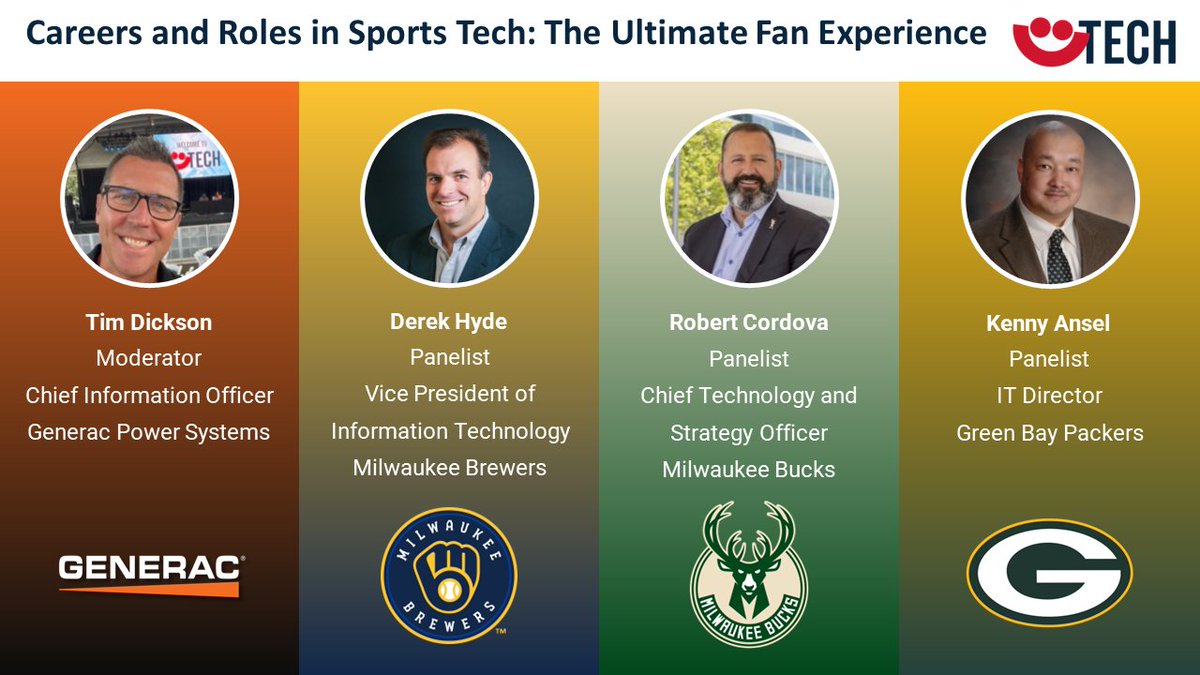 SummerfestTech's tweet photo. Happy Opening Day! This is one keynote you will not want to miss! Join leaders from the @Bucks, @Brewers, and @packers for a deep dive into technologies needed to create high-level engaging fan experiences and how to make it happen. Register today https://t.co/65dJysU3Bf https://t.co/cBtBianwfh