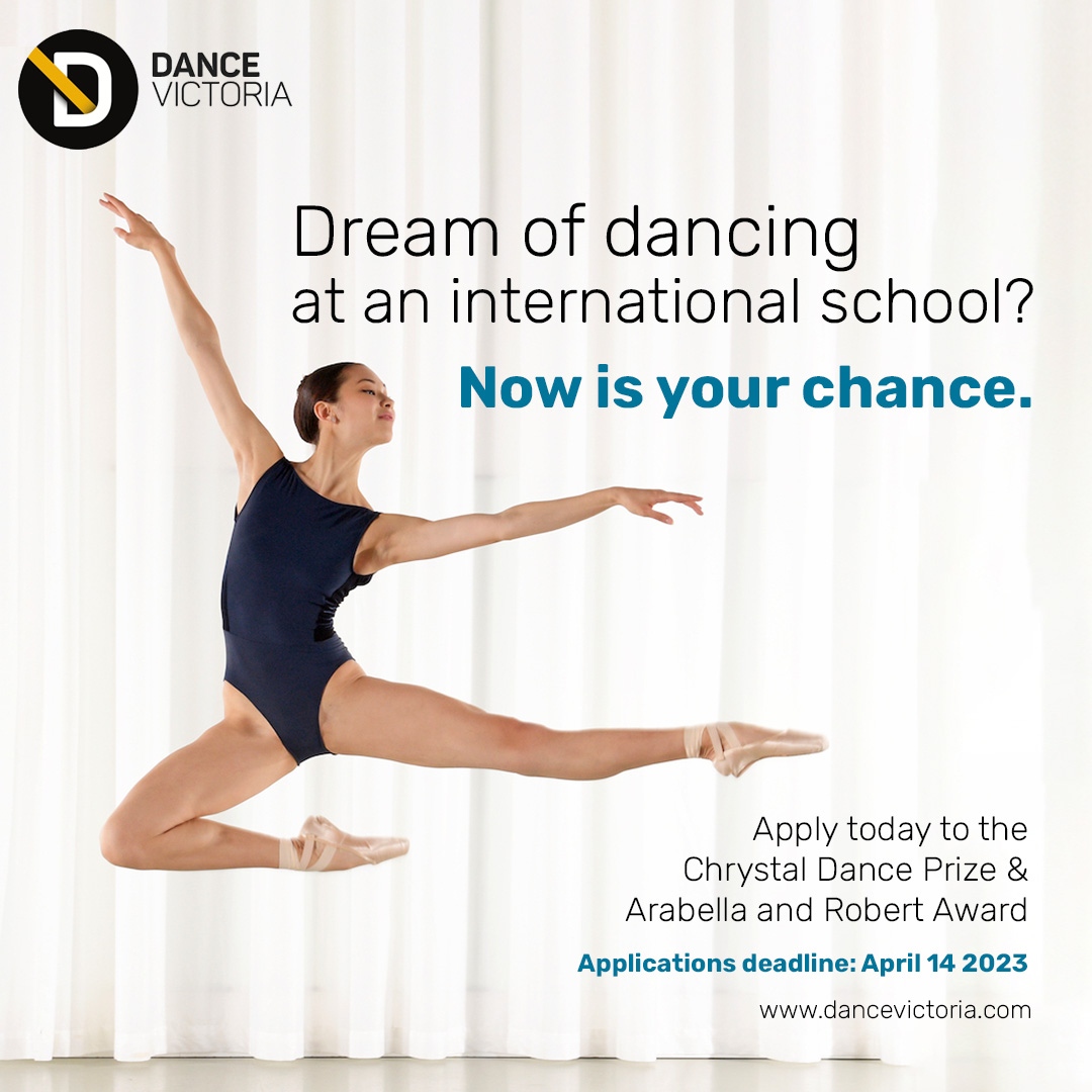 APPLY NOW! Chrystal Dance Prize – Training &amp; the Arabella and Robert Dance Award. Over $7000 available for emerging artists Deadline: Apr 14 bit.ly/3Ud50Cg