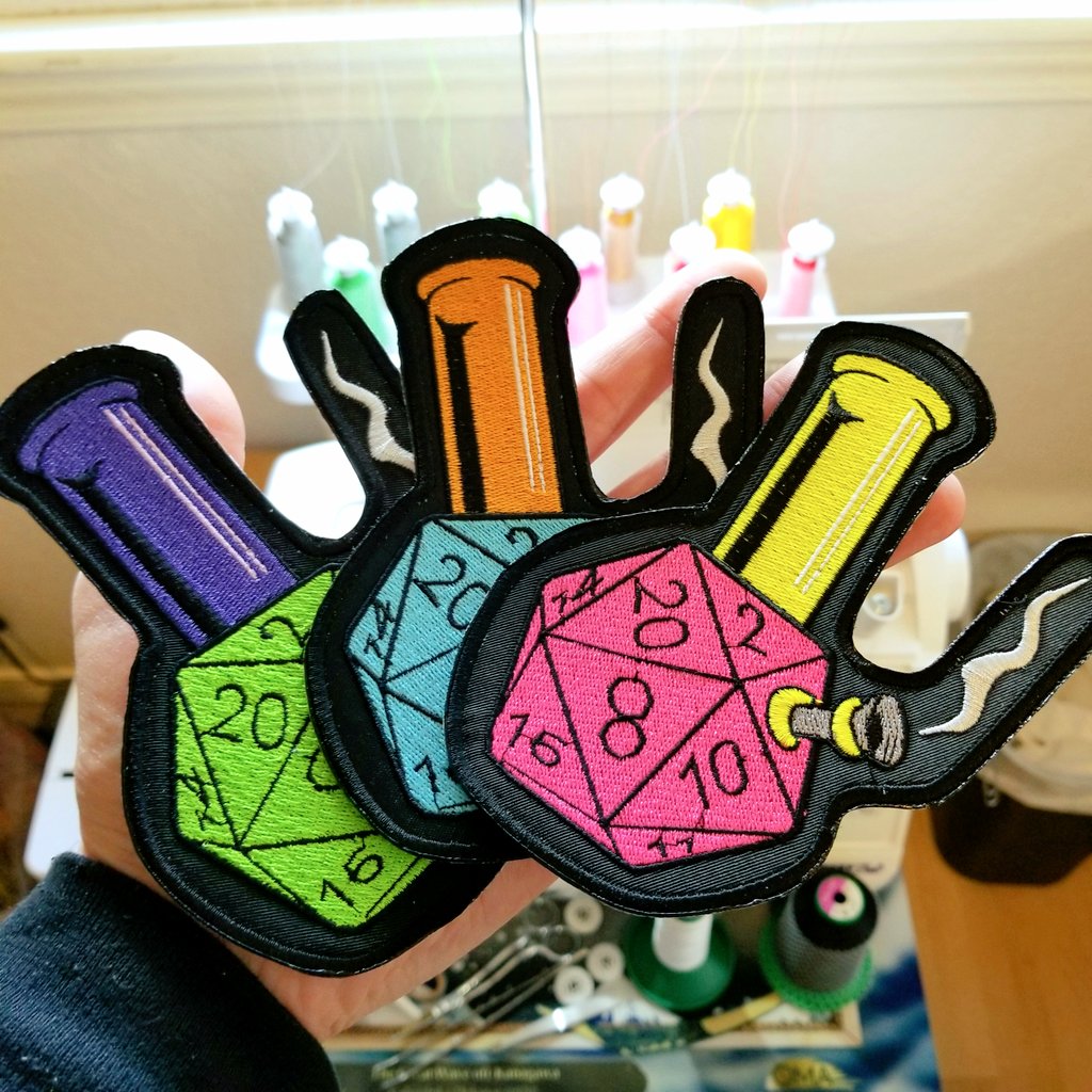 ThreadByDawn's tweet photo. What's your flavor?

#d20 #tabletopgames #tabletopgaming #patchshop #patch #embroideredpatches #cannabiscommunity #stonerpatch #boardgaming #boardgames #rpg #roleplaying #tabletoprpg #stoner https://t.co/4hwOaB0I1b