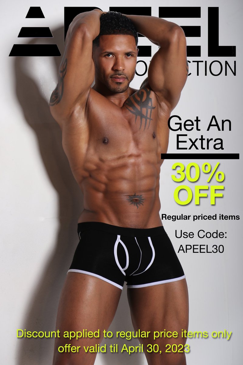 ApeelCollection's tweet photo. RT
Take an extra 30% OFF regular price items.
Shop now:
https://t.co/eTiCrkcfPJ
Underwear: @ApeelCollection
@Trey_Pressley
#apeel #WrestleMania #adultingshowmax #IAmTheOne #Royaleflyness #apeelcollection #sexapeel #TreyVerse #discountcode https://t.co/4YKdBy5gML
