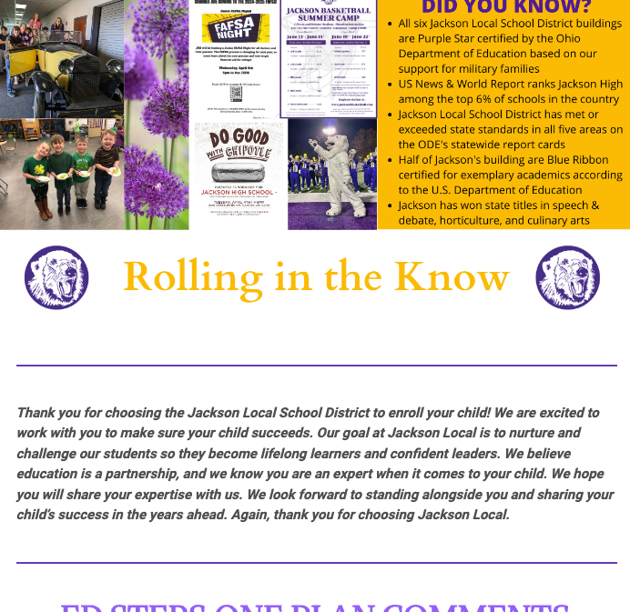 Here is this week's Jackson Local School District Newsletter:
smore.com/sj2pe
Go Bears!