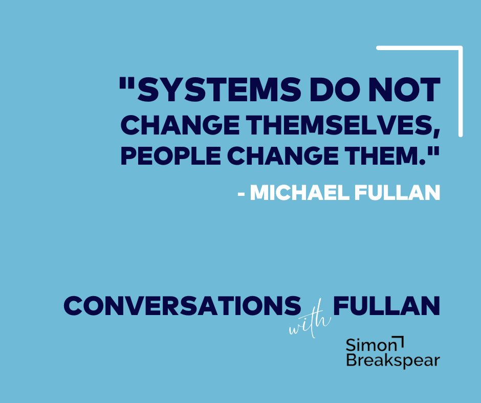 SimonBreakspear's tweet photo. “Combining Passion and System Change.” - @MichaelFullan1 

Conversations with Fullan Podcast Series now available to listen on - https://t.co/OtQ4iH08hO https://t.co/PgrEb9fvSp