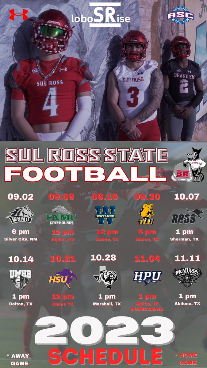 🚨2023 Schedule🚨 It's going ⬇️ in the 4️⃣3️⃣2️⃣ 🐺 🔴 ⚫️ 🏈