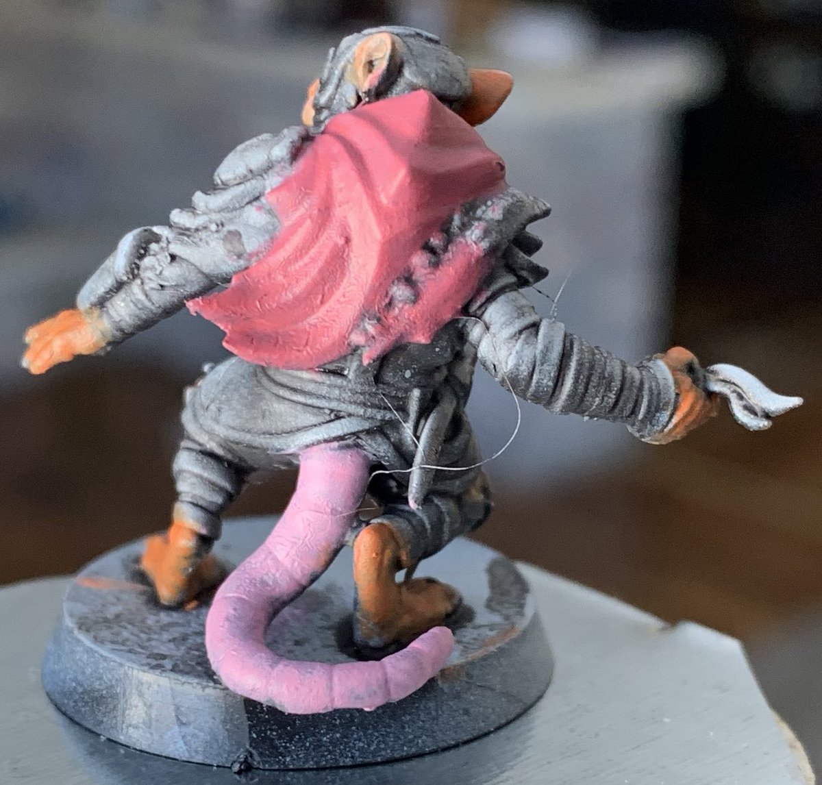 A quick #wip of my <a href="/onepagerules/">One Page Rules</a> rat… thing… for my Age of Fantasy: Skirmish army.  Paint used in this is Windsor &amp; Newton Series 1 acrylics.