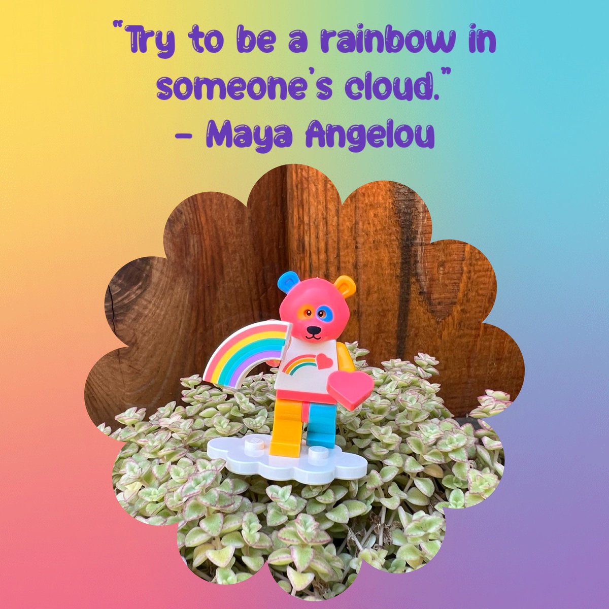 CyraAfrica's tweet photo. A lovely reminder on National Find a Rainbow Day:
βTry to be a rainbow in someoneβs cloud.β
#MayaAngelou
π
Thanks for the reminder @AutumnLeaflet
πβοΈπ
#lego #legophotography #AFOL #toys #brickfan #kids #family #toyphography
#nationalfindarainbowday #rainbow https://t.co/nkZJfHkmpk