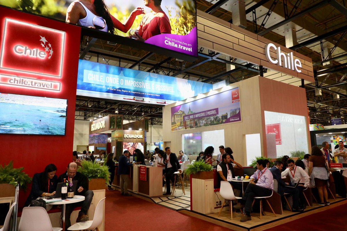 Conheça o #Chile🇨🇱
A delegação #chilena está presente na <a href="/WTMLAT/">WTM Latin America</a> de #SãoPaulo🇧🇷 2023, principal evento mundial da indústria de viagens e #turismo✈️🌎

Com opções de #enoturismo, aventura, neve e #astroturismo, o Chile é o #destino ideal para você!