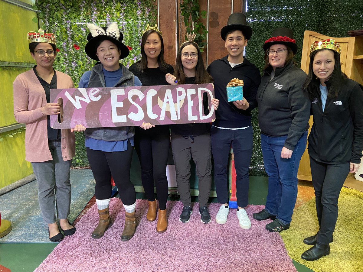 Stanford PHM Fellows (@stanphmfellows) on Twitter photo So proud to have escaped the escape room (with lots of time to spare!) with our awesome fellows + team! Thanks to everyone for a great retreat! <a href="/ElisaMPhillips/">Elisa Phillips</a> <a href="/Gabe_Tse/">Gabe Tse</a> <a href="/syusquires/">Stephanie Squires</a> <a href="/dxl273/">Danni Liang, MD</a> So proud to have escaped the escape room (with lots of time to spare!) with our awesome fellows + team! Thanks to everyone for a great retreat! <a href="/ElisaMPhillips/">Elisa Phillips</a> <a href="/Gabe_Tse/">Gabe Tse</a> <a href="/syusquires/">Stephanie Squires</a> <a href="/dxl273/">Danni Liang, MD</a>