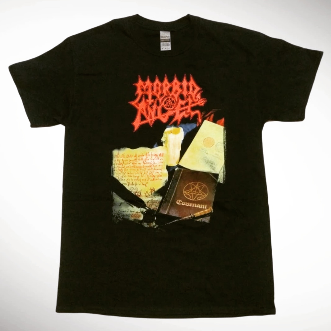 #ayojajankaosband

OFFICIAL MERCH | Morbid Angel - Covenant | Size M, L | Gildan Heavy | RP. 395.000 | Order via DM.

instagram.com/tokosenjatania_