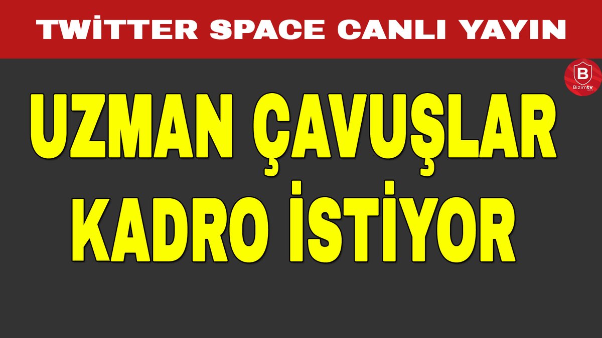 CANLI YAYIN DEVAM EDİYOR
📺Bizim TV

🔴UZMAN ÇAVUŞLAR KADRO İSTİYOR

📌Uzman Çavuşların sorunları nelerdir?
📌Meclis’te Uzman Çavuşlar için bir yasa görüşmesi olacak mı?

İzlemek için👇
youtube.com/live/J9lZi2tWq…