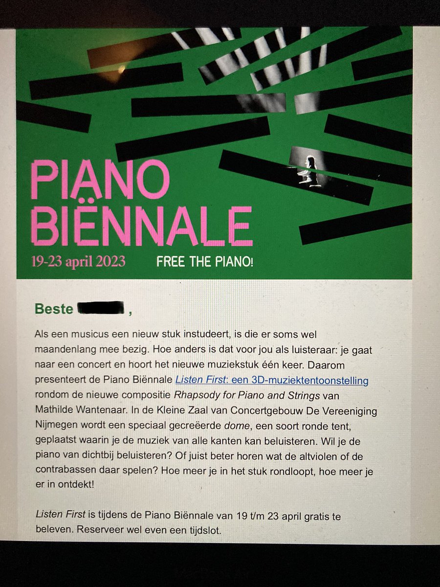 Zóveel hartjes voor je eindeloze creativiteit en ideeën om klassieke muziek toegankelijk te maken. Ik heb me al vaak afgevraagd hoe het klinkt en voelt om tussen spelende musici te lopen. <a href="/dariavdb/">DariavandenBercken</a> #PianoBiënnale
❤️❤️❤️❤️❤️❤️❤️  #FreeThePiano
🤘🏻💜🤘🏻