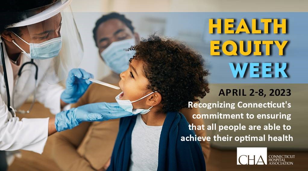 cthosp's tweet photo. The first full week of April is now recognized in statute as #HealthEquityWeek! This week recognizes CT’s commitment to eliminating inequities in health and ensuring all residents have the opportunity to achieve optimal health. #HEW2023 #healthequity #HEW23 #caringforct https://t.co/bwFpQUZw1c