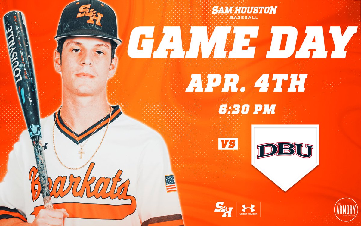 BearkatsBSB's tweet photo. ⚾️ GAME DAY

#EatEmUpKats

🆚 DBU
⏰ 6:30 PM
🏟️ Don Sanders Stadium
🎟️ https://t.co/6bnUeJrVws 
📺 https://t.co/MQFaxD3gUN
📈 https://t.co/jZIXFrSmqN https://t.co/2RbVCXn1Xy