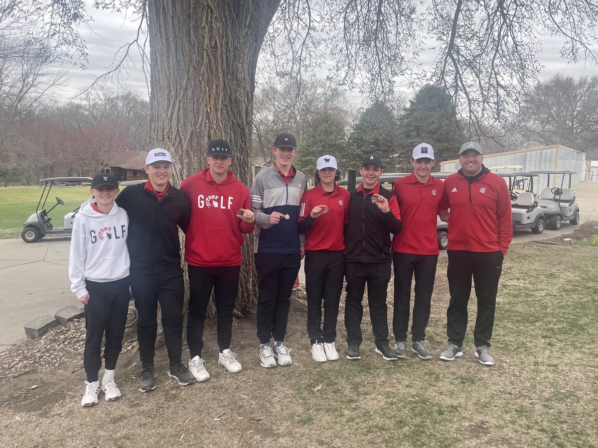 nsdgolf's tweet photo. NTG wins the Crete JV Invite with a team score of 319!!

🥇Tom - 72 (Champion)
🥈Cale - 76 (2nd)
🏅Brady - 85 (6th)
🏅Tanner - 86 (8th)
Cooper - 90
Brody - 93
CJ - 98

Proud of these boys for all of the work they are putting in. 

#EverythingEarned https://t.co/vBMAAtpkdm