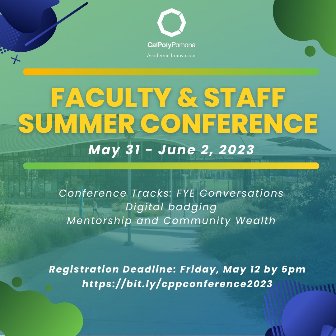 ai_cpp's tweet image. Registration is still open for the Faculty and Staff Summer Conference 2023. This conference will consist of three tracks on Pathways to the Future: Exploring the Intersection of Learning, Work, and Community. Follow this link to sign up today! bit.ly/cppconference2…