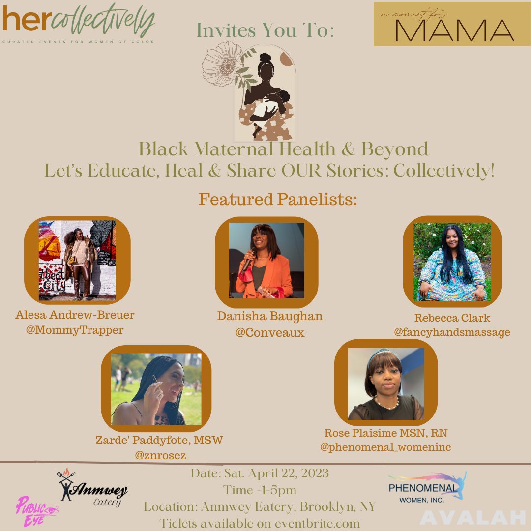 Spring In &amp; Secure your Seat for a very important and much needed conversation! Tap into the link and join Us! eventbrite.com/e/black-matern… 🧡 #blackmaternalhealth
