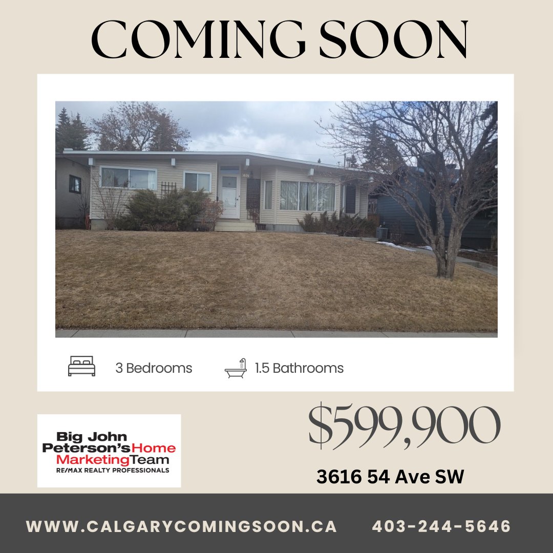 BigjohnPeterson's tweet photo. Properties COMING SOON to market!! Want to beat other buyers to these great new properties!???
Contact us for your private viewing!!!
403-244-5646 or email bigjohn@bigjohn.ca

For all of our coming soon properties visit https://t.co/5dpPbxBbN2 https://t.co/XbNxOtzPVM