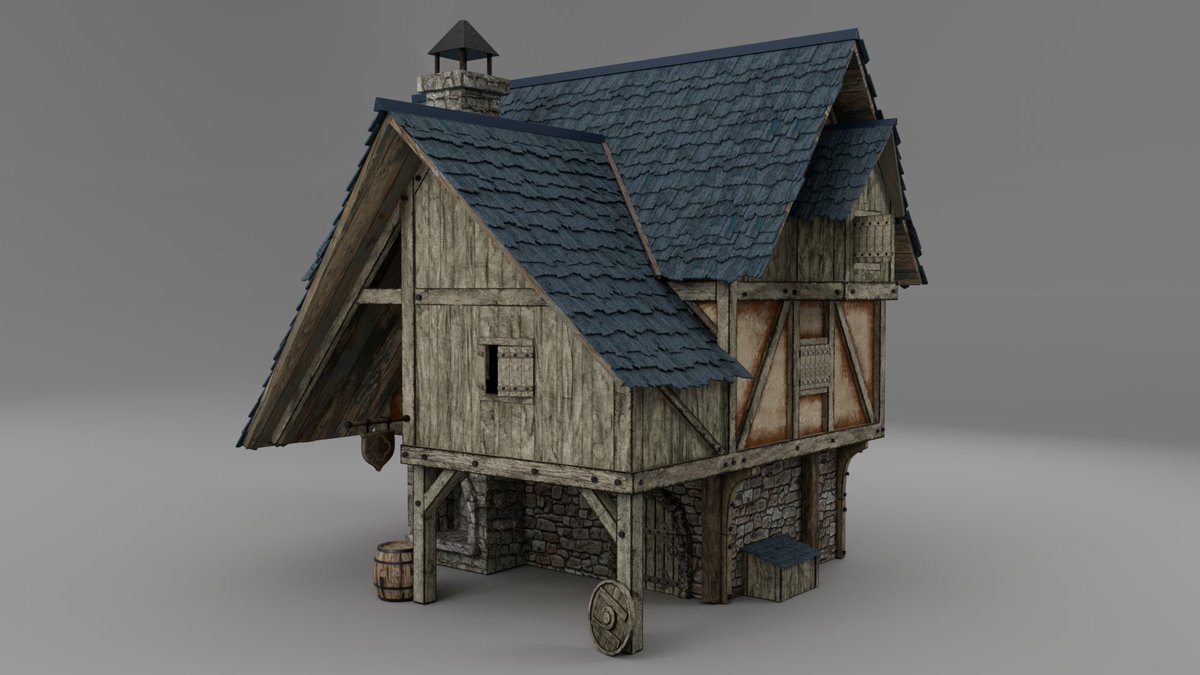 MattiBassett's tweet image. &quot;Little Cottage&quot; 
•
•
Haven&apos;t done a modeling project in a while, but I hope you like this one! More to come! 
•
•
(*concept artist unknown*) 
•
•
#art #modeling #lookdevelopment #3d #artist #3dmodeling #Maya #arnold #lighting #lookdevartist #cgi #vfx #film #rendering