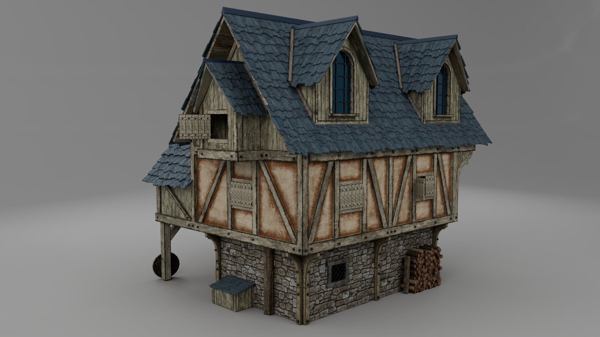 MattiBassett's tweet image. &quot;Little Cottage&quot; 
•
•
Haven&apos;t done a modeling project in a while, but I hope you like this one! More to come! 
•
•
(*concept artist unknown*) 
•
•
#art #modeling #lookdevelopment #3d #artist #3dmodeling #Maya #arnold #lighting #lookdevartist #cgi #vfx #film #rendering