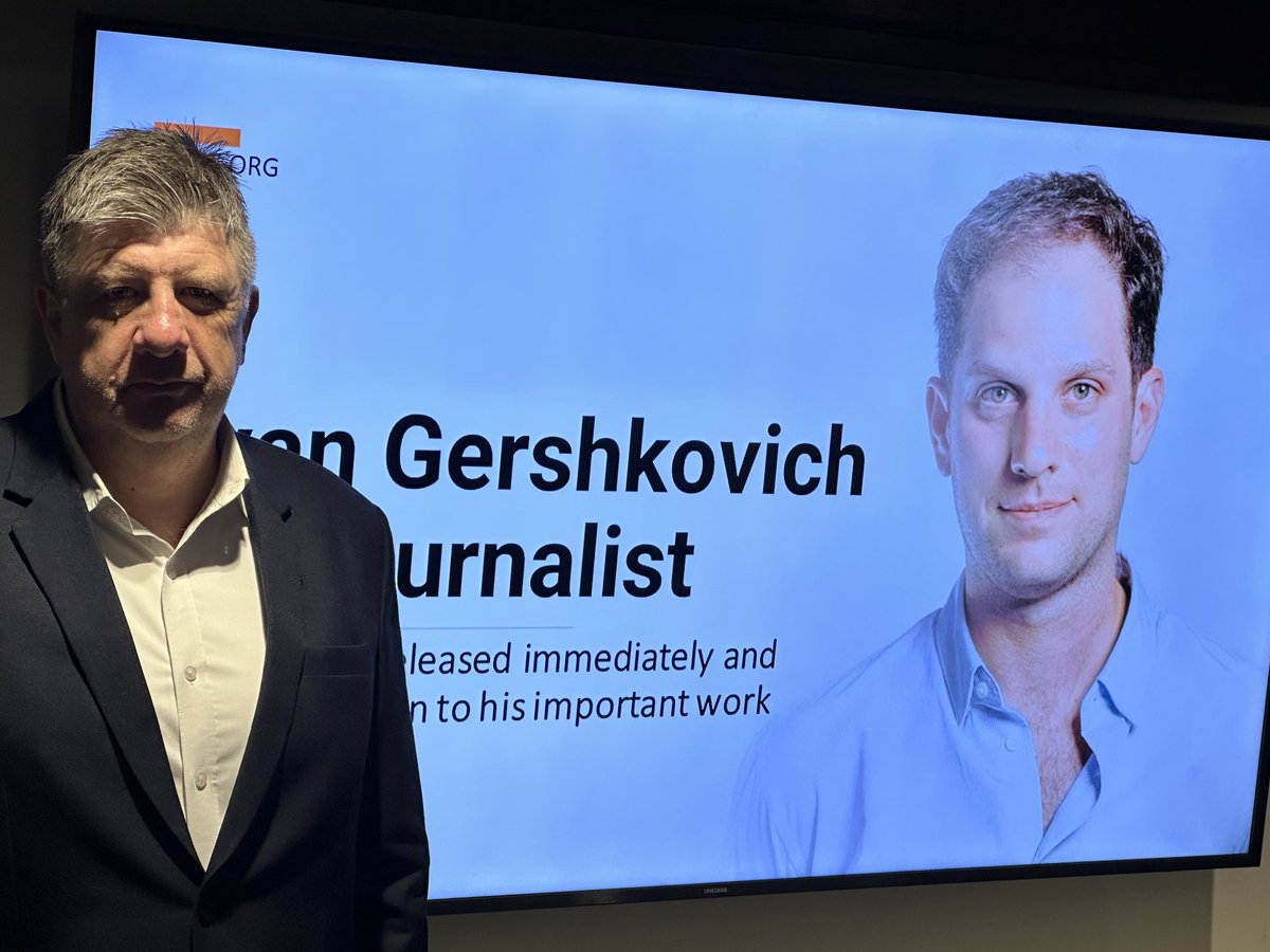 Last week we had @PaulWSJ Washington Bureau Chief of @WSJ here to meet with our leadership to discuss the case of Evan Gershkovich. We should stop using words like courtroom, lawyer, trial, charges to refer to this situation. This is a hostage taking. #FreeEvan #IStandWithEvan