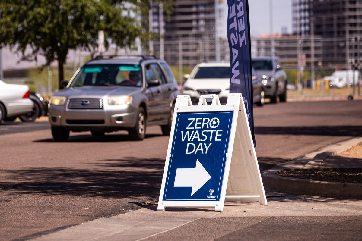 Tempegov's tweet photo. 🌎♻️
Clean out your attics, closets and garages of unwanted items and dispose of them for reuse, recycling and repurposing at Tempe’s next Zero Waste Day from 7 a.m. to 1 p.m. on Saturday, April 29 at the Tempe Fire Training Center, 1340 E. University Drive. https://t.co/dnonaoTfil