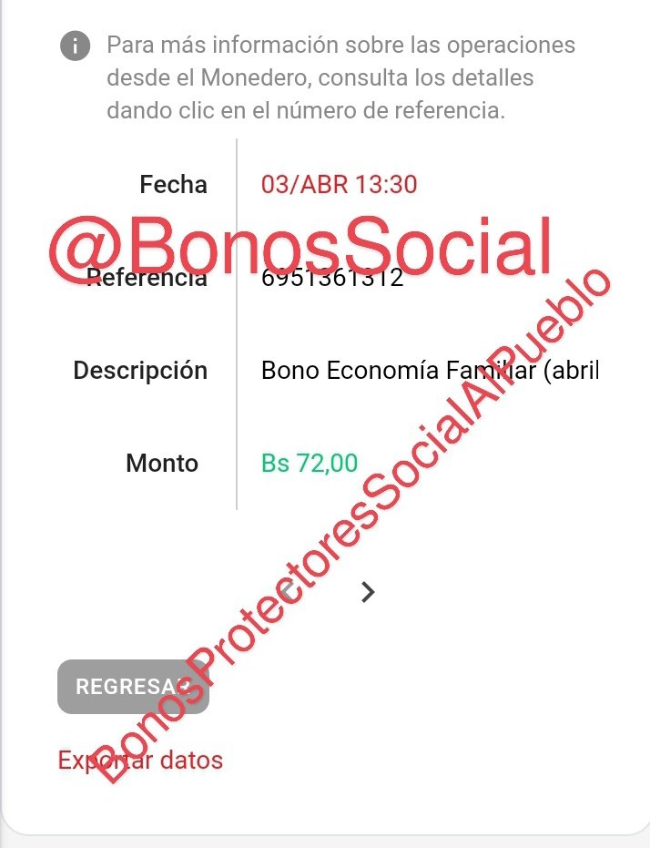 ✅ Continúa la entrega del Bono #EconomíaFamiliar (abril 2023) a través del Sistema <a href="/CarnetDLaPatria/">Carnet de la patria</a> enviado por nuestro Pdte. <a href="/NicolasMaduro/">Nicolás Maduro</a>

<a href="/BonosSocial/">Bonos Protectores Social Al Pueblo</a>
#BonosProtectoresSocialAlPueblo 
#SemanaMayorEnFamilia