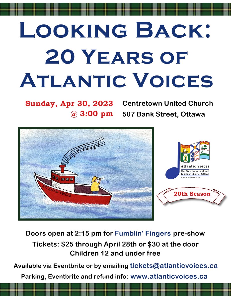AtlanticVoices's tweet photo. We're thrilled to invite you to the grand finale of our 20th anniversary season! It's called Looking Back: 20 Years of Atlantic Voices.  https://t.co/5WVsVlIcO8
#myottawa #ottawa #ottawalife #ottawaevents #downtownbank #ottawachoir #choirottawa #ottawamusic #musicottawa https://t.co/4RbMshwo7X