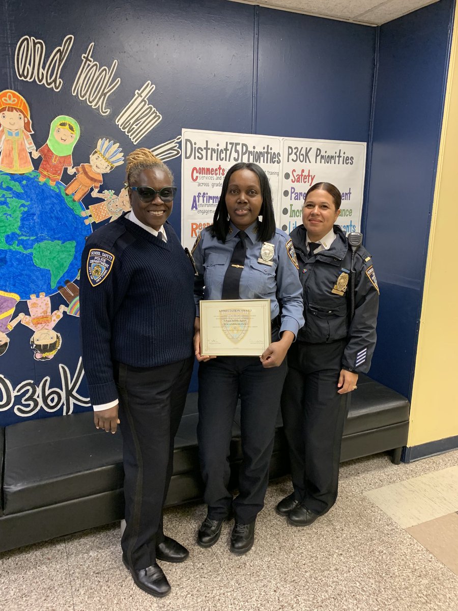 NYPD School Safety on Twitter "Today we honored Agent Huins who is