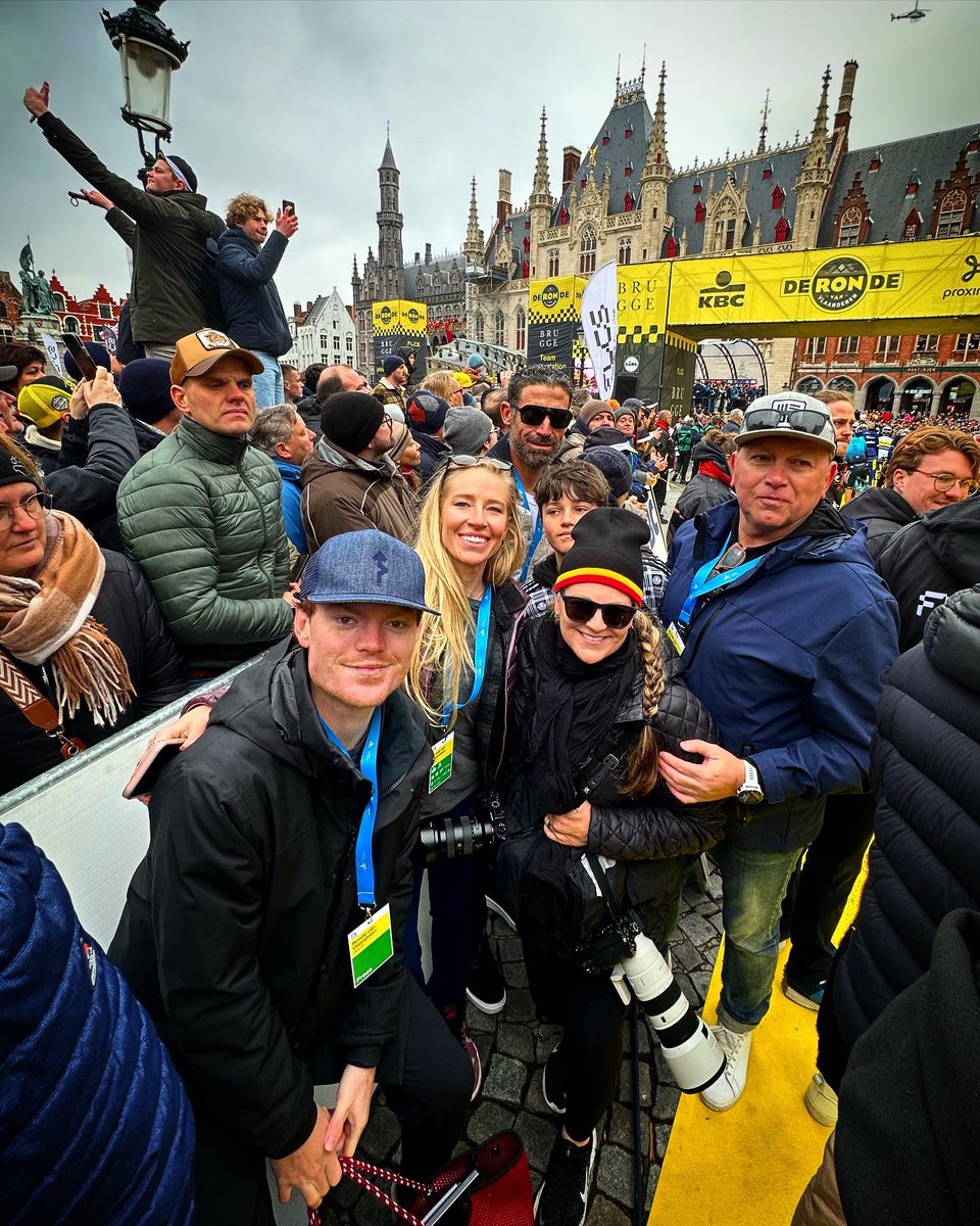 Epic day at The Tour of Flanders with the @wedusport team. So glad @ghincapie decided to get on board 😂😘