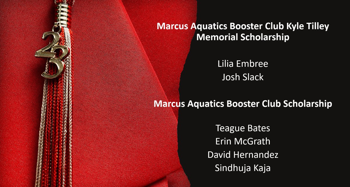 marcusaquatics (@marcusaquatics1) on Twitter photo Congratulations to the 22-23 recipients of the Marcus Aquatics Booster Club Scholarships. These graduating seniors will get to collect their award on Tuesday April 18th, 2023. <a href="/Marcus_HS/">Marcus High School</a> Congratulations to the 22-23 recipients of the Marcus Aquatics Booster Club Scholarships. These graduating seniors will get to collect their award on Tuesday April 18th, 2023. <a href="/Marcus_HS/">Marcus High School</a>