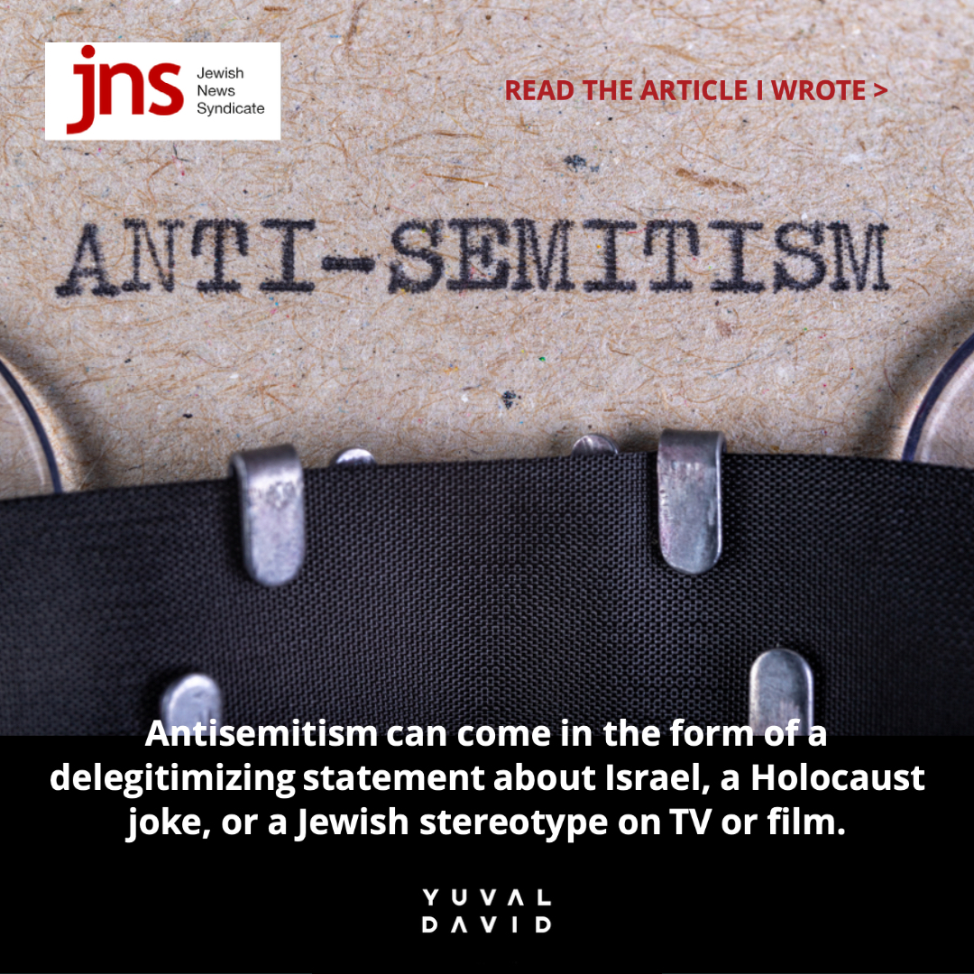 YuvalDavid's tweet photo. Antisemitism takes many forms. Read the article I wrote for #JewishNewsSyndicate: https://t.co/LWdebkX8Mt
#YuvalDavid #Actor #Filmmaker #Director #Producer #Host #Advocate #Activist #LGBTQFilmmaker #JewishFilmmaker #Advocacy #Antisemitism #Jewish #Jewa #EndJewHatred #JNS https://t.co/TpRGIxrk4B