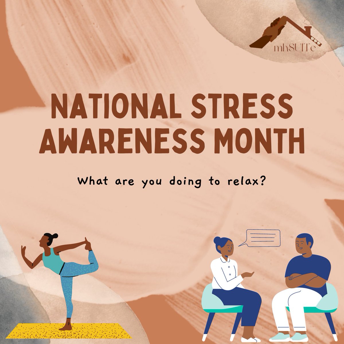 April is National Stress Awareness Month! 

Common stressors for Black teens may include school, friends, bullying, money problems, ongoing traumatic events, discrimination, and constant changes including body changes and transitions into adulthood. #blackmentalhealthmatters