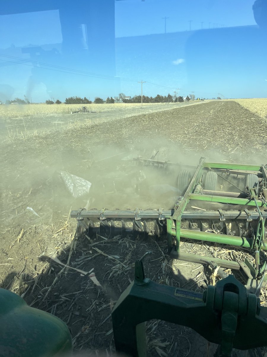 First tillage in nearly 30 years.  Fire break ahead of tomorrow
