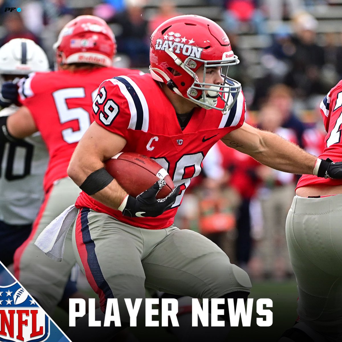 Tanner Phifer (@tannerphifer) on Twitter photo Dayton’ RB Jake Chisholm has been invited to attend the #Bengals’ local workout on April 18th, per source.
Chisholm, is a 5”9’ senior, weighing 190 lbs, rushed 233 times for 1,059 yards with 13TD’s in 2022. He averaged 4.5YPC. <a href="/jchiz21/">Jake Chisholm</a> Dayton’ RB Jake Chisholm has been invited to attend the #Bengals’ local workout on April 18th, per source.
Chisholm, is a 5”9’ senior, weighing 190 lbs, rushed 233 times for 1,059 yards with 13TD’s in 2022. He averaged 4.5YPC. <a href="/jchiz21/">Jake Chisholm</a>