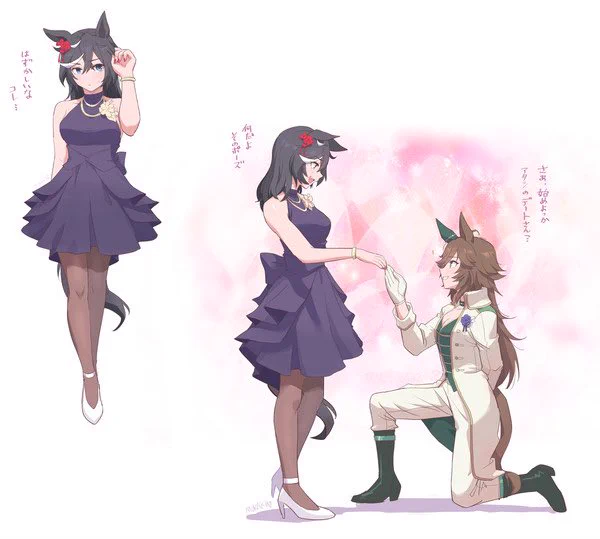 ドロワシビエス拡大その1エースのドレスを描きたかった。まとめはツリーから 