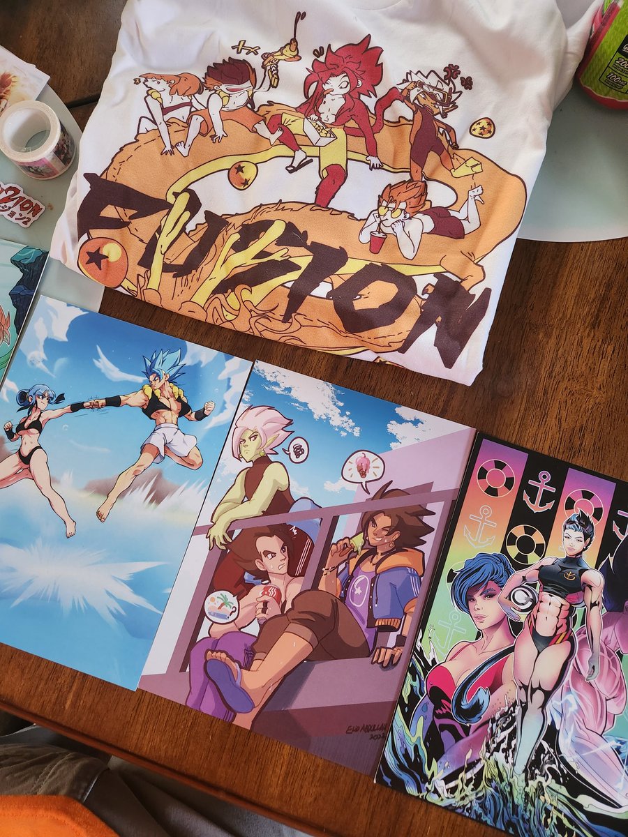 Treevor798's tweet photo. Omg! I love it all! 💕 @DBFusionZine finally arrived! Thank you so much to all the artists involved! https://t.co/ej9PYnqlWU