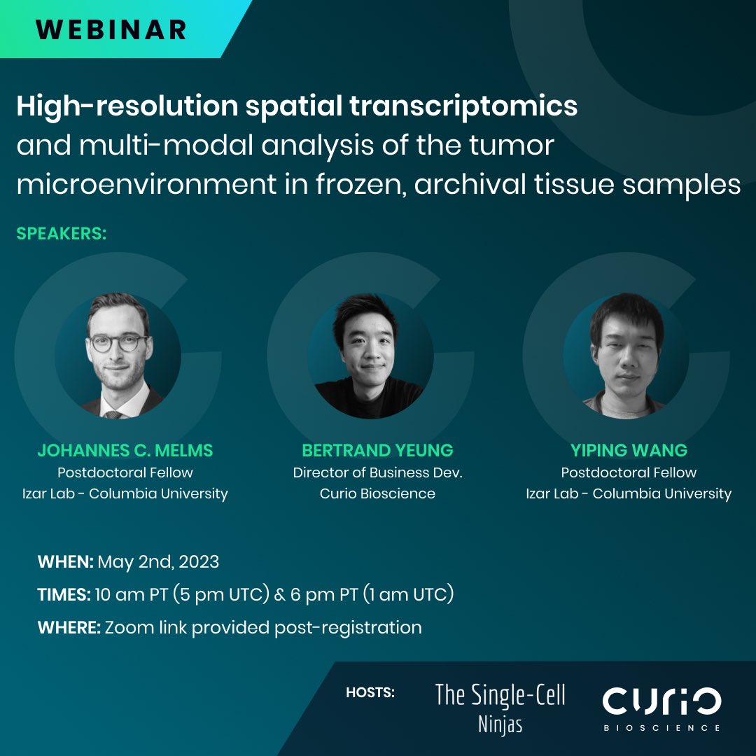 Sc_Ninjas's tweet photo. Exciting news! Single Cell Ninjas' techy webinars return, featuring Curio Biosciences super cool technology. #singlecell #techwebinars @curiobio 

Rego 👉 https://t.co/RexiHllVQW https://t.co/UG9ptpH0R9