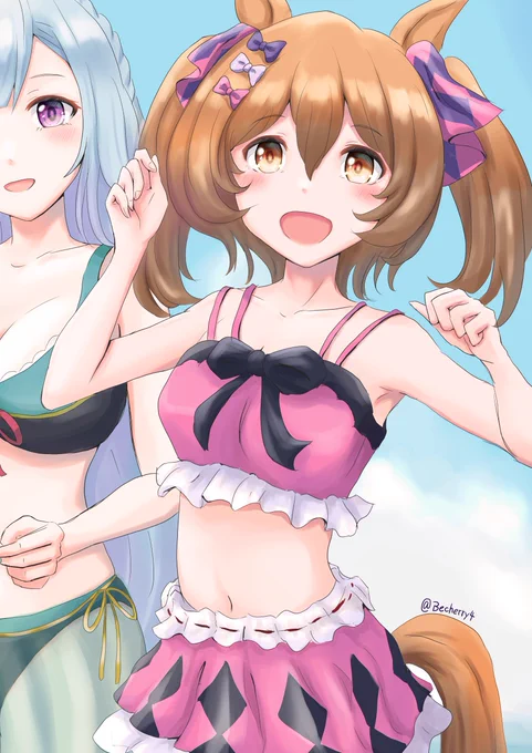 実は水着姿だけ描いてましたファル子おめでとー#スマートファルコン生誕祭2023#スマートファルコン誕生祭2023 