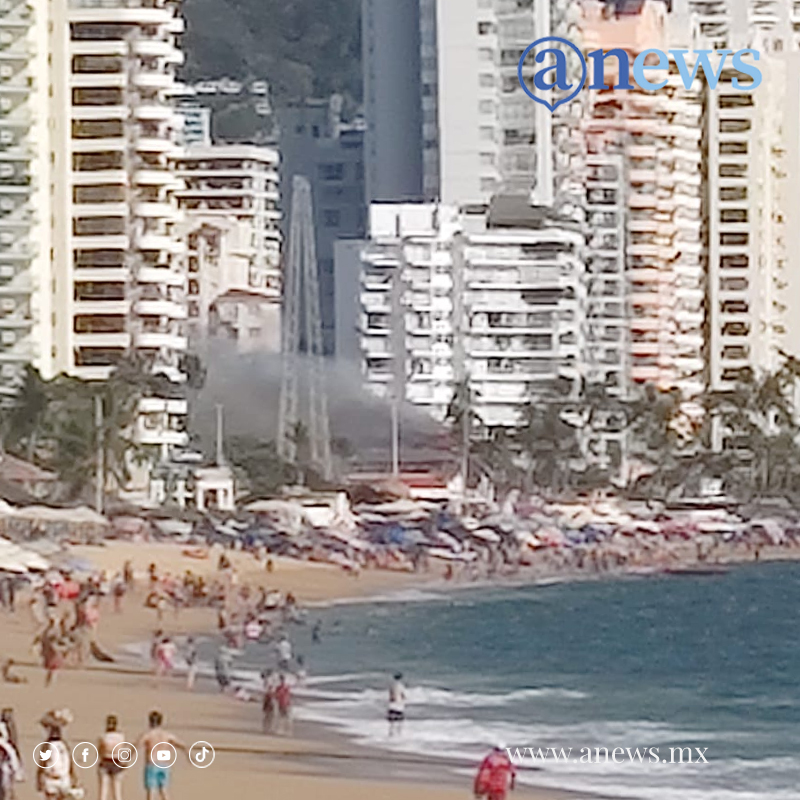 ANewsMX's tweet photo. #Ahora 🚨 | Se registra un incendio dentro del parque acuático "El Rollo" en #Acapulco. Hasta el momento no se reportan heridos y bomberos ya labora en la zona. https://t.co/VDcKU1sR1D
