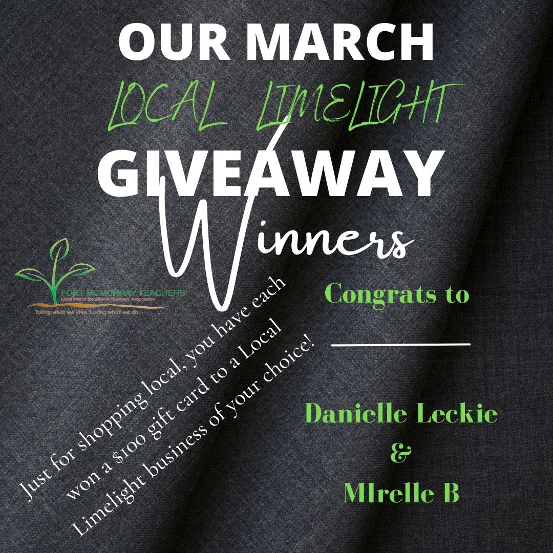 ATA Local 48 (@atalocal48) on Twitter photo Thanks to everyone who submitted their receipts! Make sure to submit your receipts from any of our Local Limelight businesses to enter to win local gift cards!
Prizes drawn monthly - more entries - more prizes!!
email those receipts to communications@ata48.ca ! <a href="/ymmchamber/">Fort McMurray Chamber of Commerce</a> Thanks to everyone who submitted their receipts! Make sure to submit your receipts from any of our Local Limelight businesses to enter to win local gift cards!
Prizes drawn monthly - more entries - more prizes!!
email those receipts to communications@ata48.ca ! <a href="/ymmchamber/">Fort McMurray Chamber of Commerce</a>