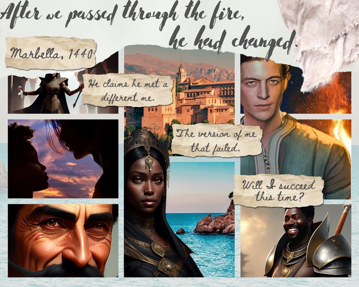 OUTLANDER x SPANISH PRINCESS (Clean) 

A sorcerer thrusts linguist Zahra into a supernatural fire, transporting her to Marbella. She must navigate her dangerous royal family and a mysterious power to save children enslaved by a delusional Portuguese trader.

#A #CF #HR #MoodPitch