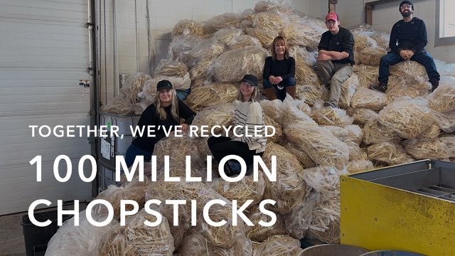 ChopValue_YYC's tweet photo. We are a part of the network that has recycled 100 million chopsticks! How incredible is that?! We’ve turned them into tables, coasters, cheese boards &amp; more! https://t.co/14F7P7IX3d